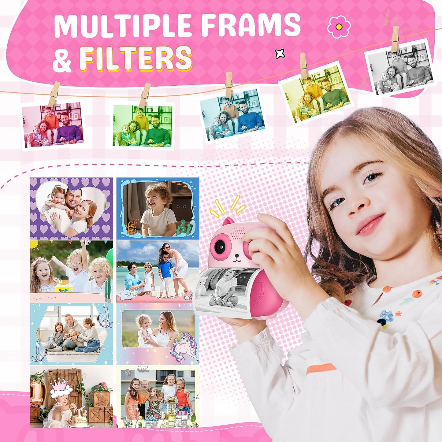 Appareil photo instantané enfant multiple forme et taille