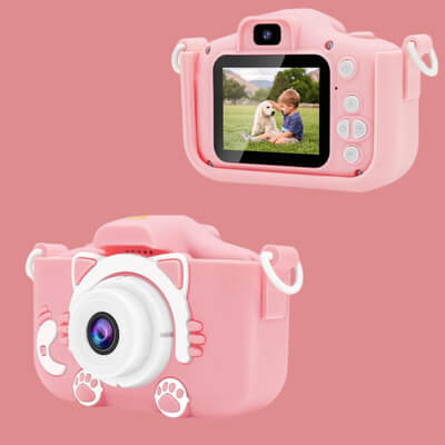 appareil photo enfant garçon et chien heureux