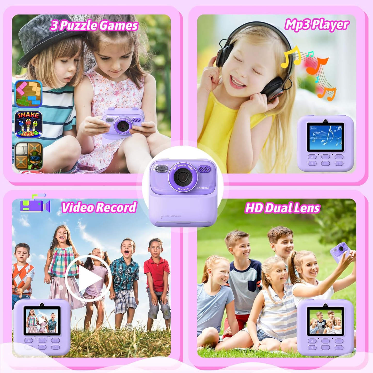 Appareil photo instantané enfant jeux extérieurs