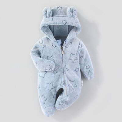 Barboteuse bleue Ă manches longues