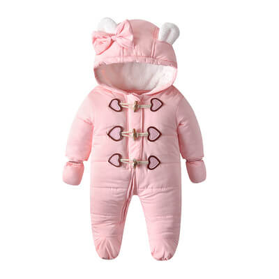 Barboteuse à oreilles d'ours pour petite fille