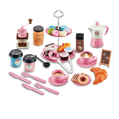 Dinette service à thé complet pour enfants , couleur rose