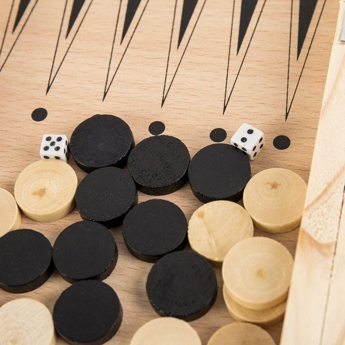 jeu d'échec en bois pour adulte jeu de société jeu d'échec bois boutique l'enfant malin 3 en 1 jeu de dame en bois backgammon en bois