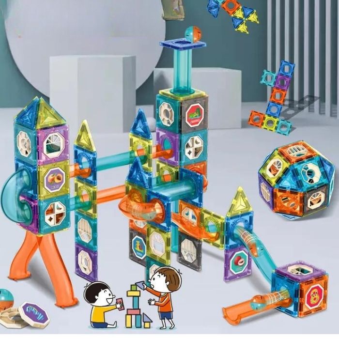 jeu de construction magnétique très coloré pour les enfants à partir de 4 ans jeux aimantés