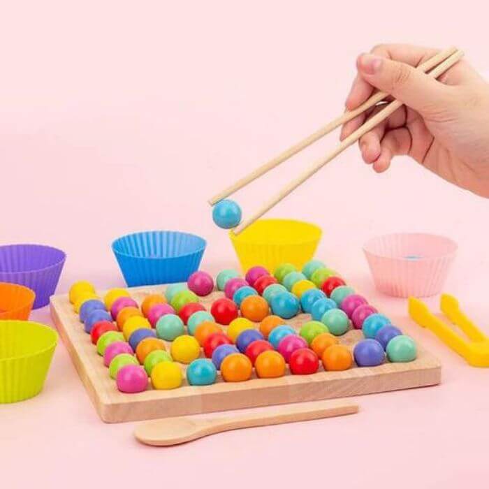 jeu creatifs pour enfant jeu créatifs enfant créativité imagination dexterité enfant developpement manipulation organisation bille colorés