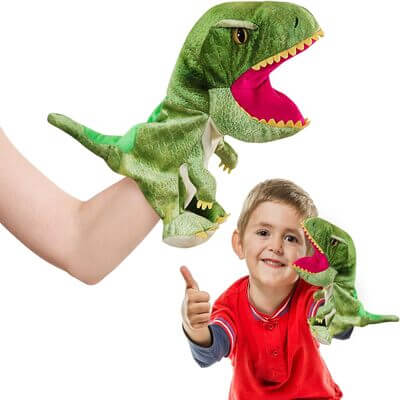 jouets dinosaures marionnette avec bouche articulée et flexible