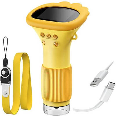 microscope enfant portable jaune
