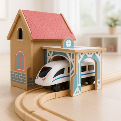 train pour circuit en bois enfant