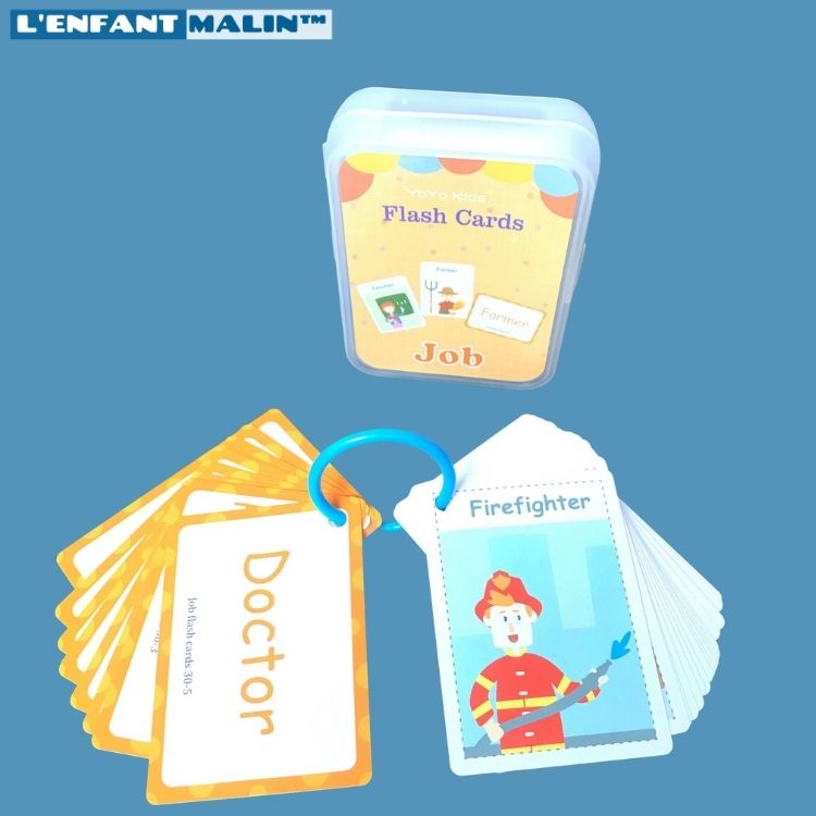jeu éducatifs anglais pour enfants flashcards anglais pour débutant facile pour les enfants jeu intéractif jeu éducatifs avec carte illustrer facile pour les enfants pour initiation à l anglais boutique jeu éducatifs l'enfant malin collection anglais pour enfants les métiers