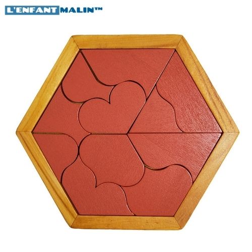 casse tete chinois en bois marron clair casse tete bois casse tete en bois puzzle adulte bois puzzle tangram boutique l'enfant malin collection casse tete tangram montessori