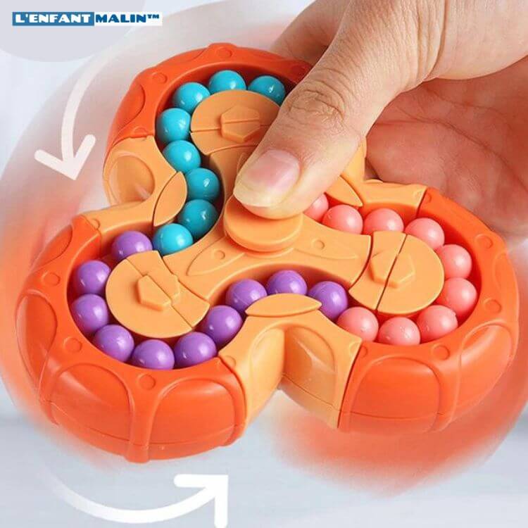 spinner fidget toys couleur orange jouet anti stress et stratégique boutique l'enfant malin