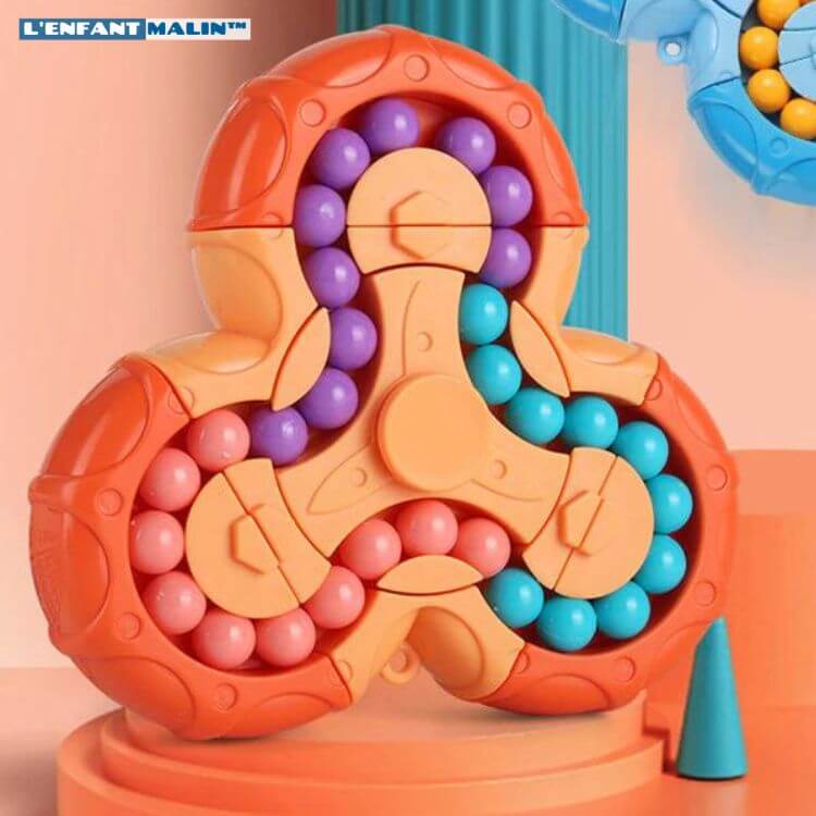 spinner fidget toys couleur orange jouet anti stress et stratégique boutique l'enfant malin