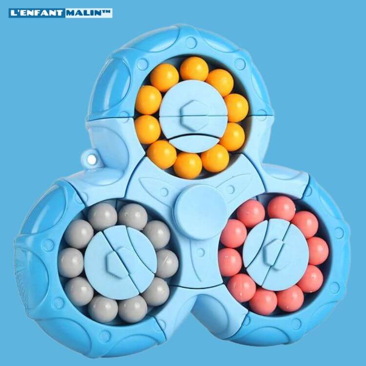 spinner fidget toys couleur bleu jouet anti stress et stratégique boutique l'enfant malin