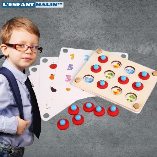 image enfant intelligent jeu de memoire enfant jeu éducatifs en bois casse tete enfant boutique enfant malin jouets ludique motricité cerveau developpement coordination oeil main famille parentalité jeux éducatifs halte garderie assitante maternelle espace de jeu aider les enfants a la concentration enfant de 3 ans enfant de 4 ans enfant de 5 ans
