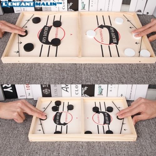jeu de societé en bois foosball hockey sport jeu de societé bois jeu de societé enfant de 4 ans jeu de societé enfant de 5 ans boutique enfant malin