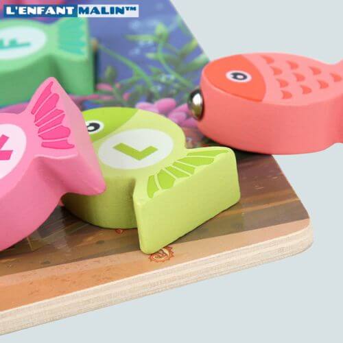 jeu magnĂ©tique pĂȘche Ă  la ligne magnĂ©tique jeu aimantĂ© pĂȘche Ă  la ligne bĂ©bĂ© boutique L'Enfant Malin jeux Ă©ducatifs enfants