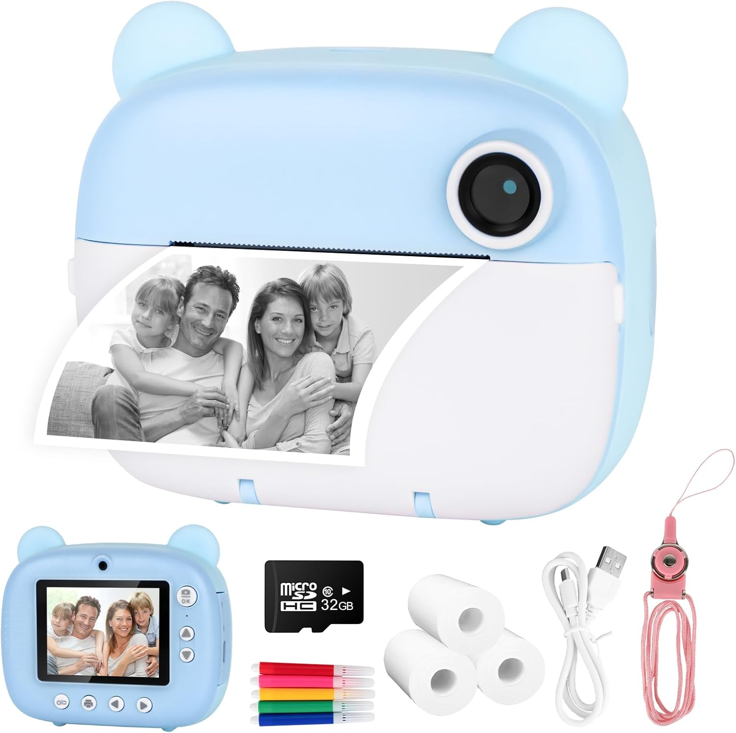 appareil photo enfant en famille sourir
