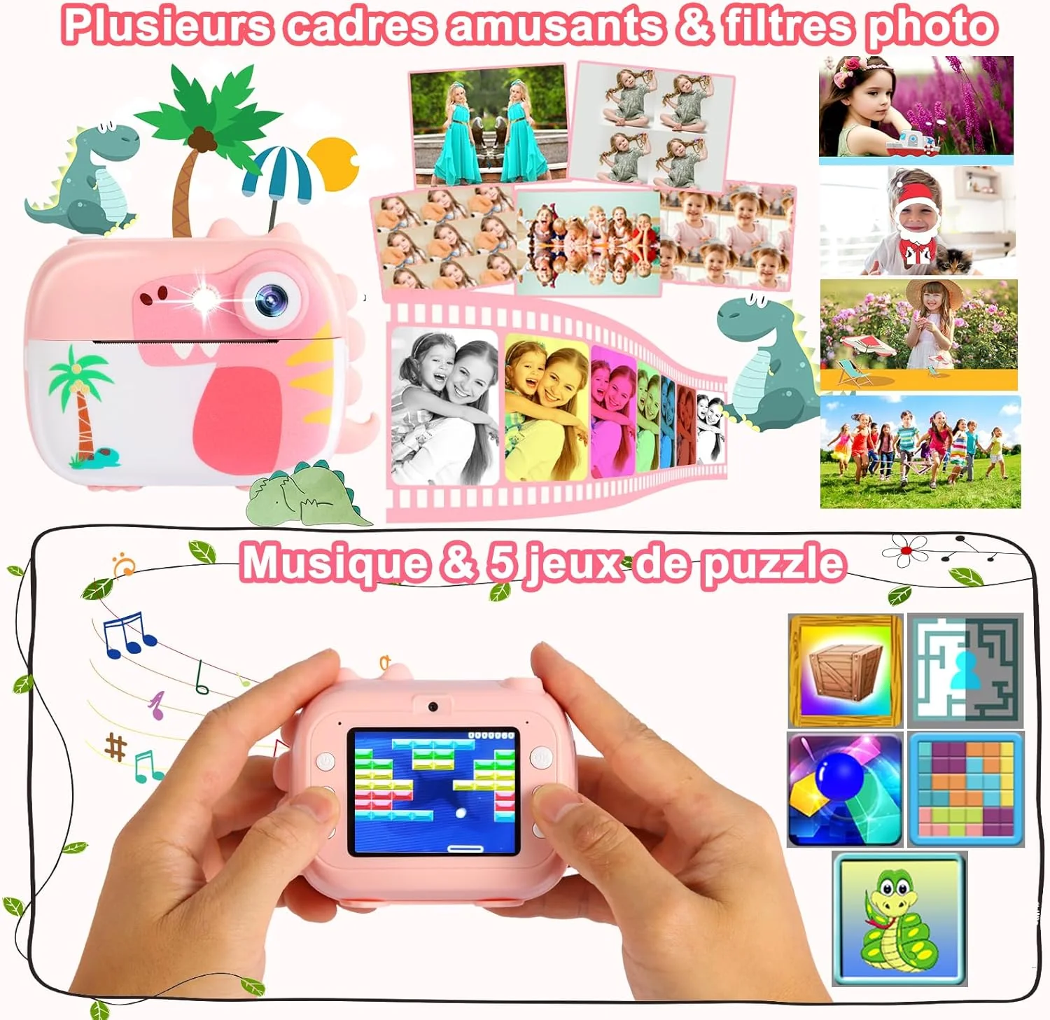 appareil photo enfant avec jeux