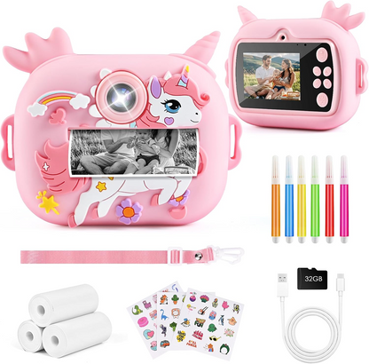 appareil photo enfant rose avec accessoires