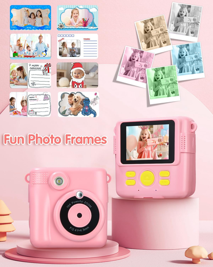 Appareil photo instantané enfant rose imprimer photo