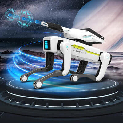 Chien robot avec une batterie rechargeable puissante