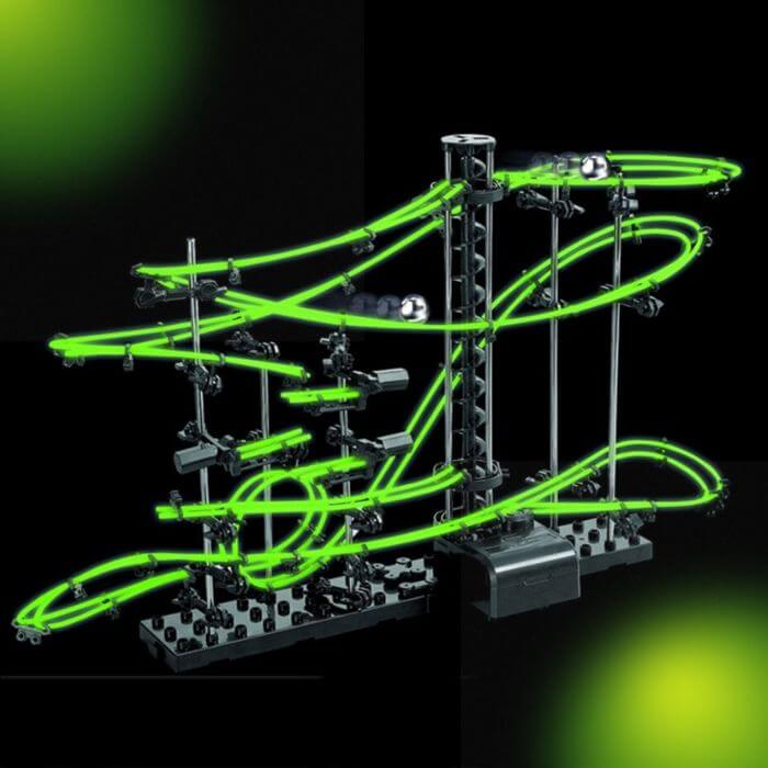 circuit de bille fluorescent idee cadeau de noel circuit billes jeu de construction 