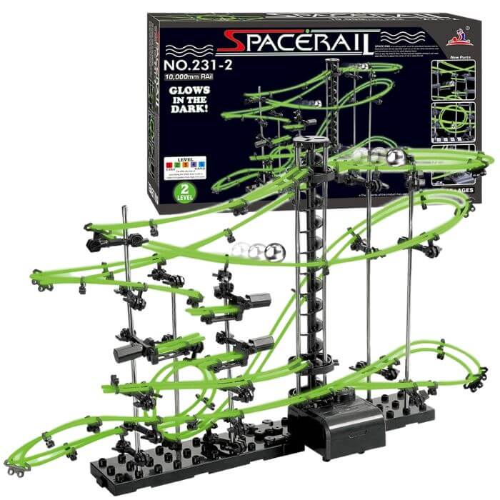 circuit de bille fluorescent idee cadeau de noel circuit billes jeu de construction 