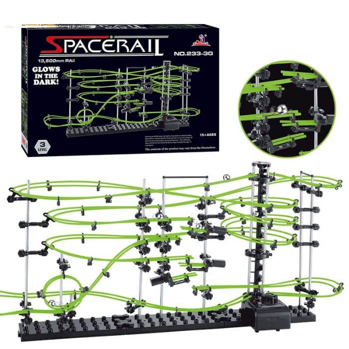 circuit de bille fluorescent idee cadeau de noel circuit billes jeu de construction 