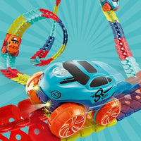 CREA Jouets de piste de course pour enfants, jouets d'aventure de voiture  pour garçons de 3 4 5 6 7 ans, garçons et filles, voiture de piste de puzzle,  jouet magnétique de
