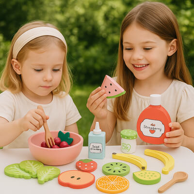 Dinette enfant en bois, cadeau idéale pour petite fille