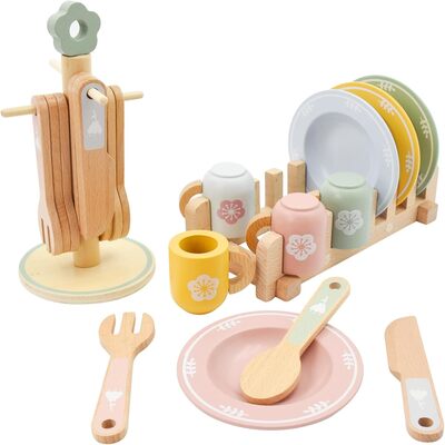 Idée-cadeau éducative, dinette enfant pour jeu d’imitation et apprentissage ludique