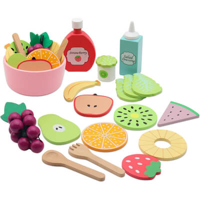 Dinette enfant en bois avec légumes, jeu d’imitation