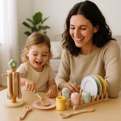 Dinette enfant- Ustensiles de cuisine en bois Cookidoo™
