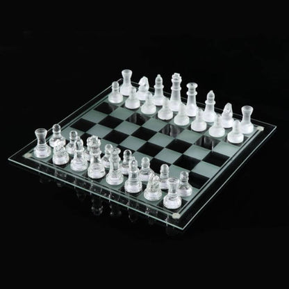 magnifique jeu d'echec en verre jeu de societe de très haute qualité et décoration
