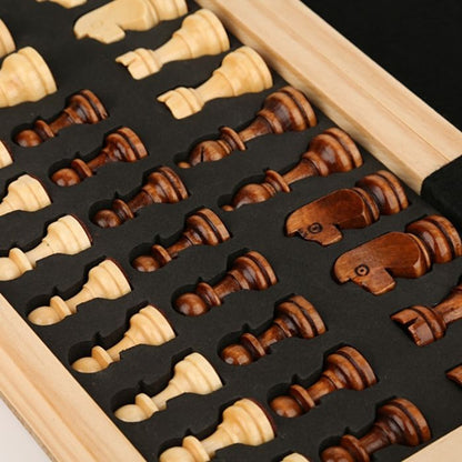 très beau jeu d'échecs en bois magnétique jeu de société adulte jeu d'echec en bois boutique l'enfant malin pour idée-cadeau