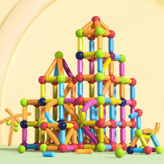 un jeu de construction magnétique, jeu aimanté jeu éducatifs jeux aimantés bébé