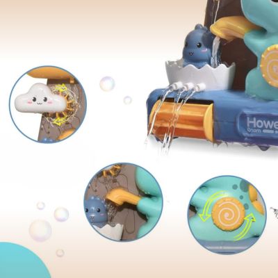 jouet de bain jouet bebe dinosaure bleu et vert