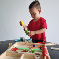 Outils Enfant Bricolage,25 Pièces Caisse a Outil Enfant,Éducatif