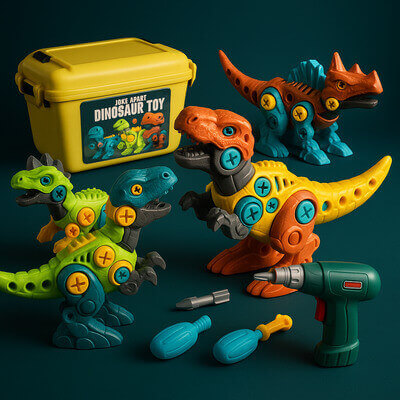 jouets dinosaures colorés avec détails réalistes pour des heures de jeu