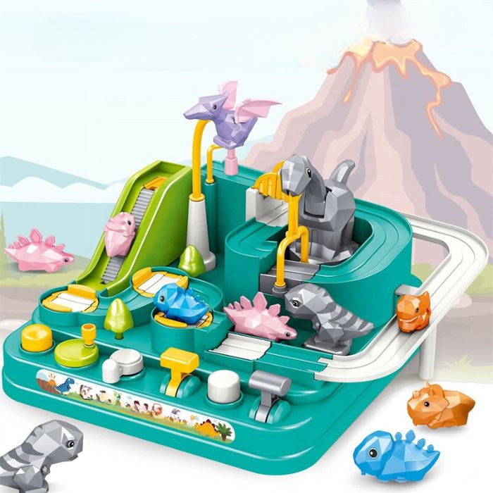 Circuit voiture Montessori - Jouet dinosaure MissionDino™