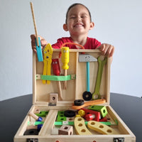 Boite à outils en bois, jouet bricolage enfant. Dès 2 ans. Livré 48h