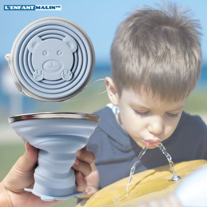 verre d'eau télescopique en silicone alimentaire pour enfants et adulte transportable partout voyage été 2023 