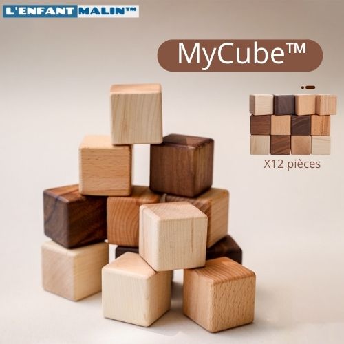 Blocs de construction - Cube de construction en bois – L'Enfant Malin