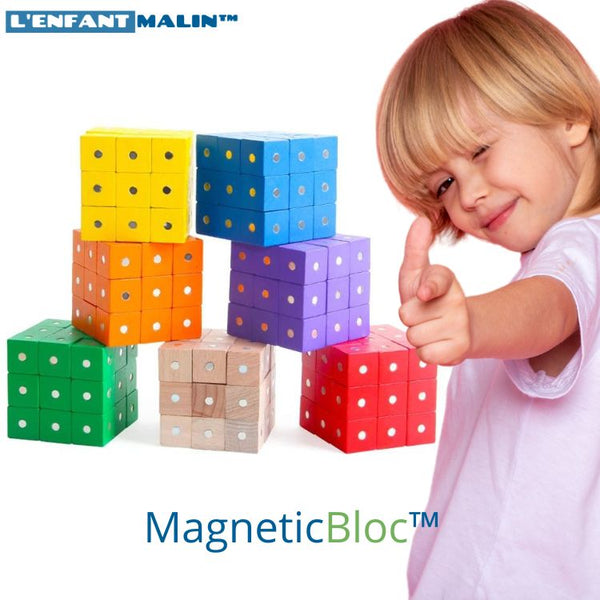 Jeu de construction magnetique - Stick aimanté de construction – L'Enfant  Malin