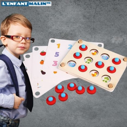 image enfant intelligent jeu de memoire enfant jeu éducatifs en bois casse tete enfant boutique enfant malin jouets ludique motricité cerveau developpement coordination oeil main famille parentalité jeux éducatifs halte garderie assitante maternelle espace de jeu aider les enfants a la concentration enfant de 3 ans enfant de 4 ans enfant de 5 ans 
