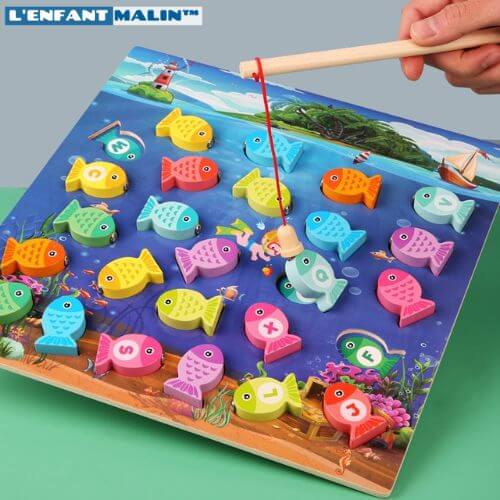 jeu magnétique pêche à la ligne magnétique jeu aimanté pêche à la ligne bébé boutique L'Enfant Malin jeux éducatifs enfants 