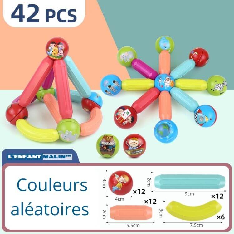 Stick Jeu magnétique avec stick aimantés de couleurs L