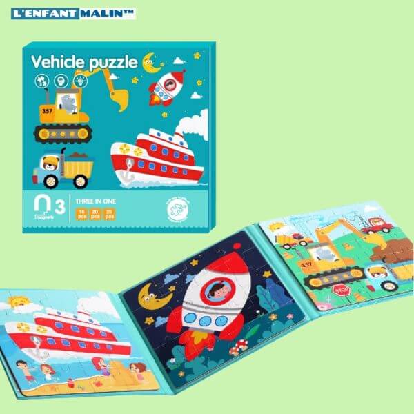 Puzzle 5 ans - Puzzle magnétique en livret transportable pour enfant –  L'Enfant Malin